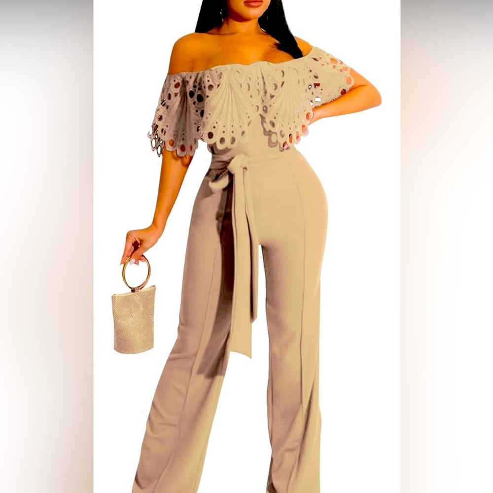 Super cute off shoulder jumpsuit. 2XL